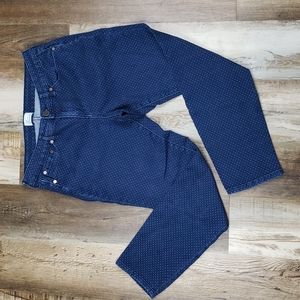 Andrea Jovine Polka Dot Cropped Skinny Jeans Size 8